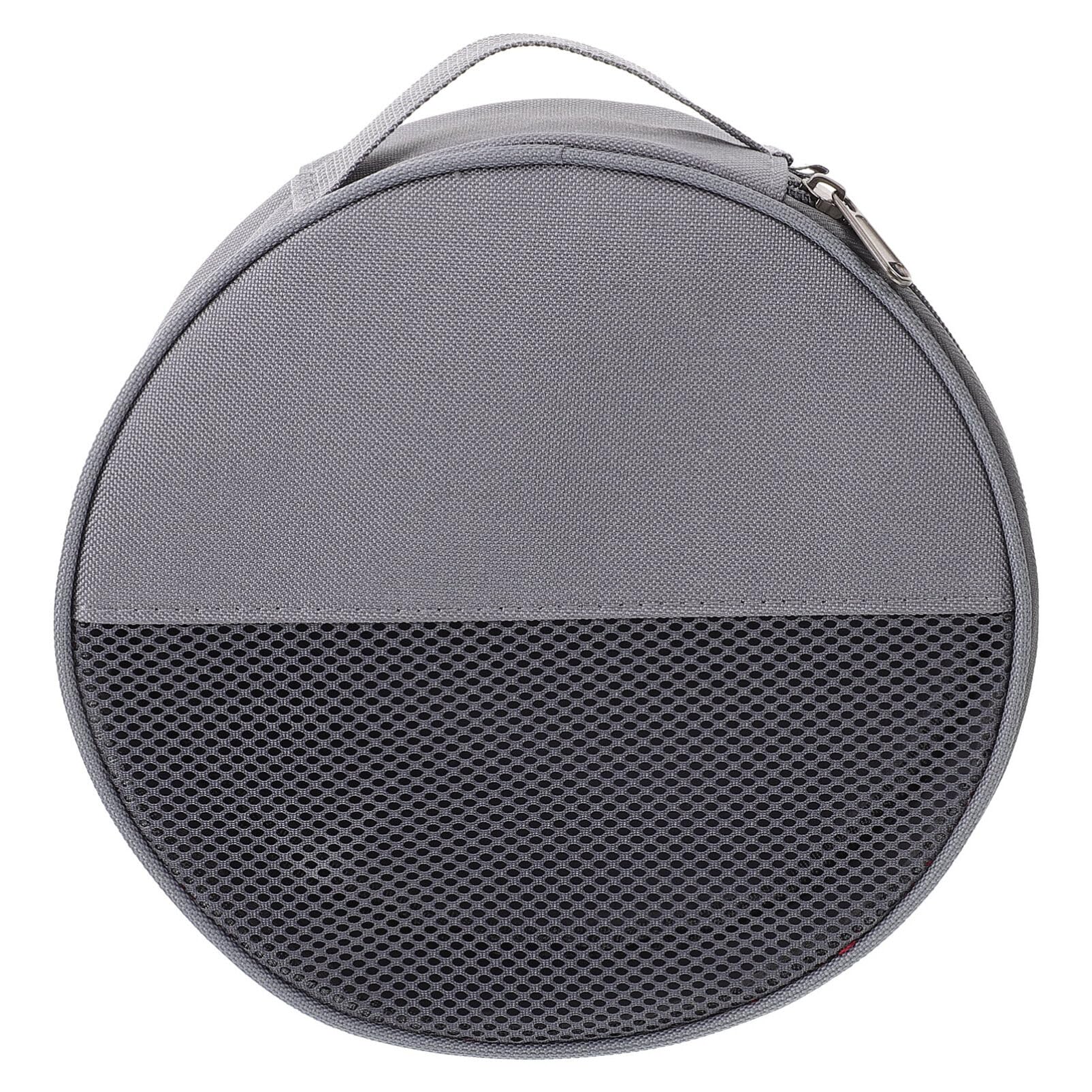 Toddmomy round mesh tableware bag front view shows organized camping plates