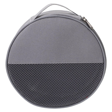 Toddmomy round mesh tableware bag front view shows organized camping plates