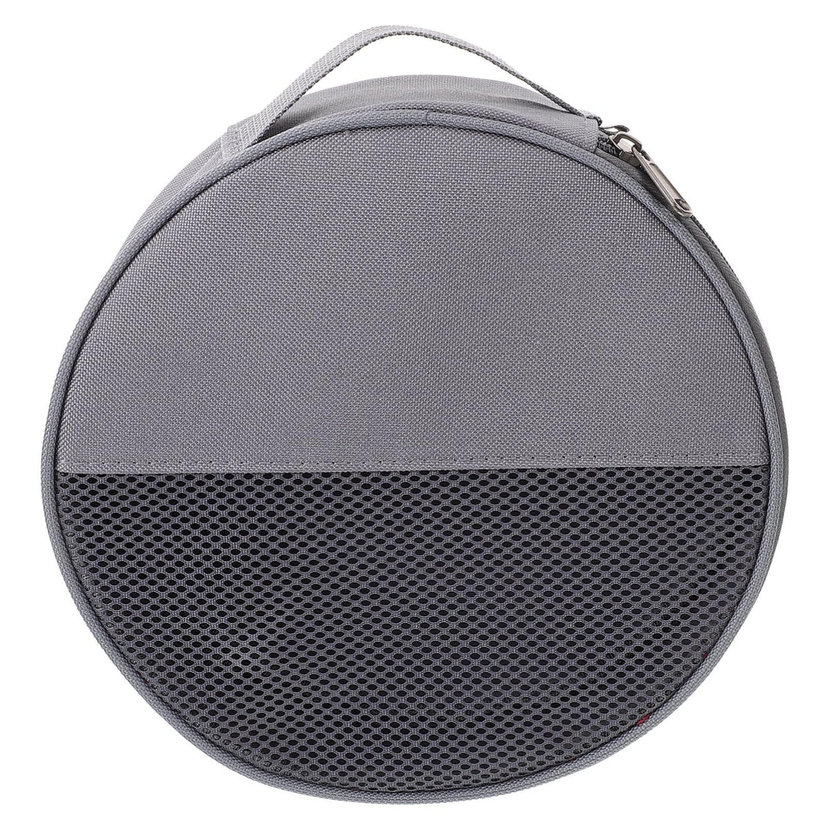 Toddmomy round mesh tableware bag front view shows organized camping plates