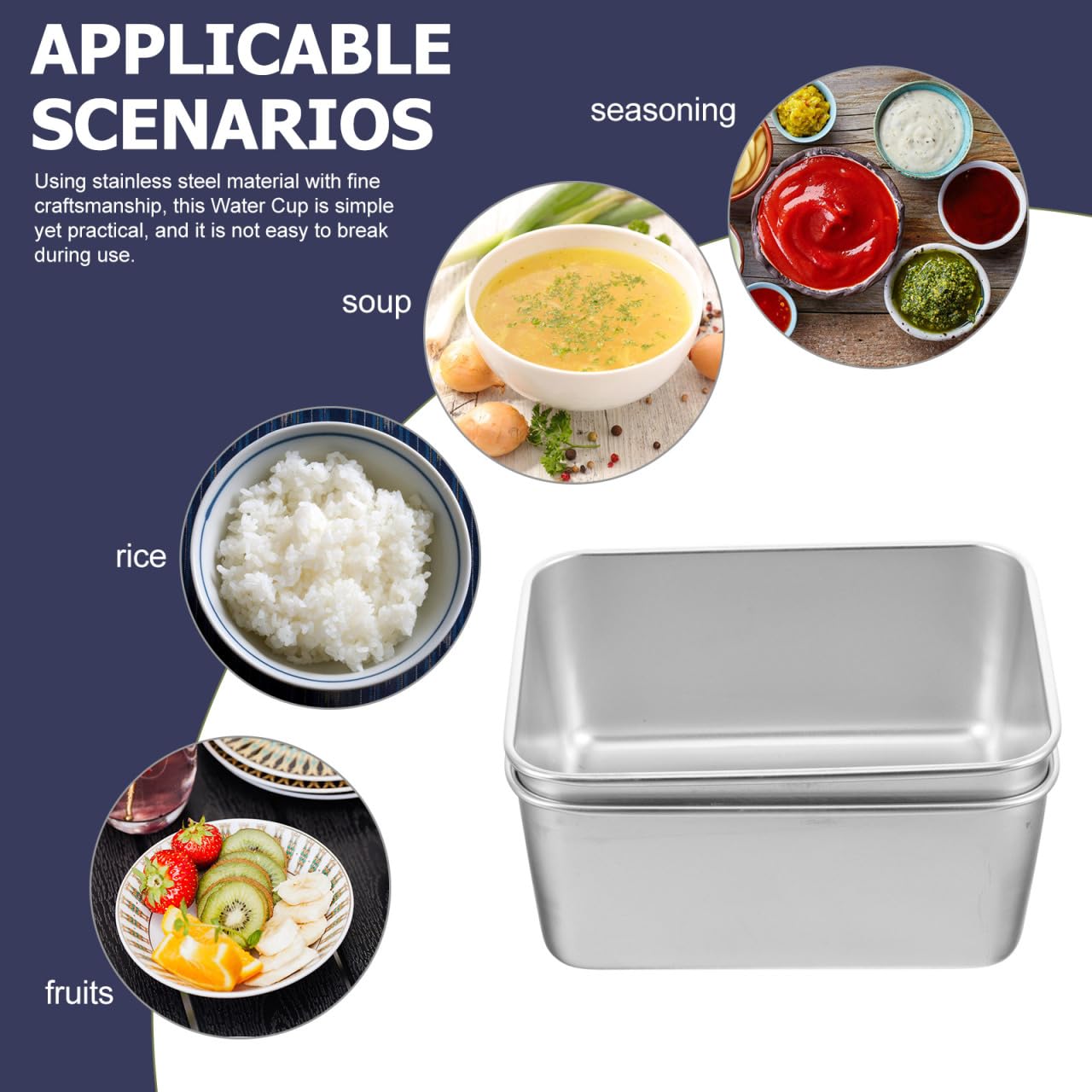 Toddmomy rectangular camping bowls with lids provide secure, stackable storage for picnics.