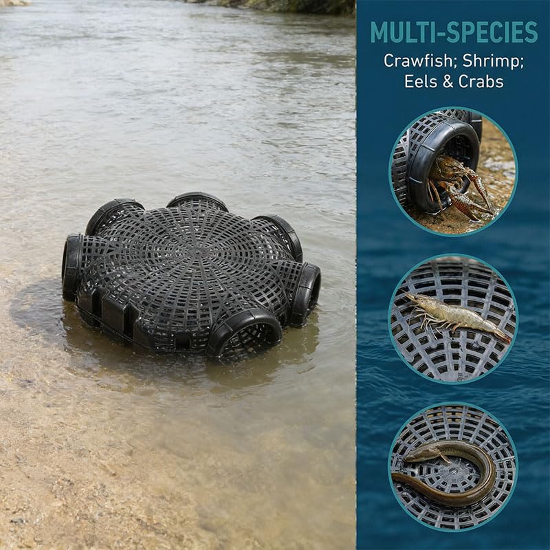 Toddmomy crawfish trap durable material withstands repeated use
