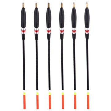Toddmomy rock fishing floats 6pc set, stable bobber performance for lakes and rivers.