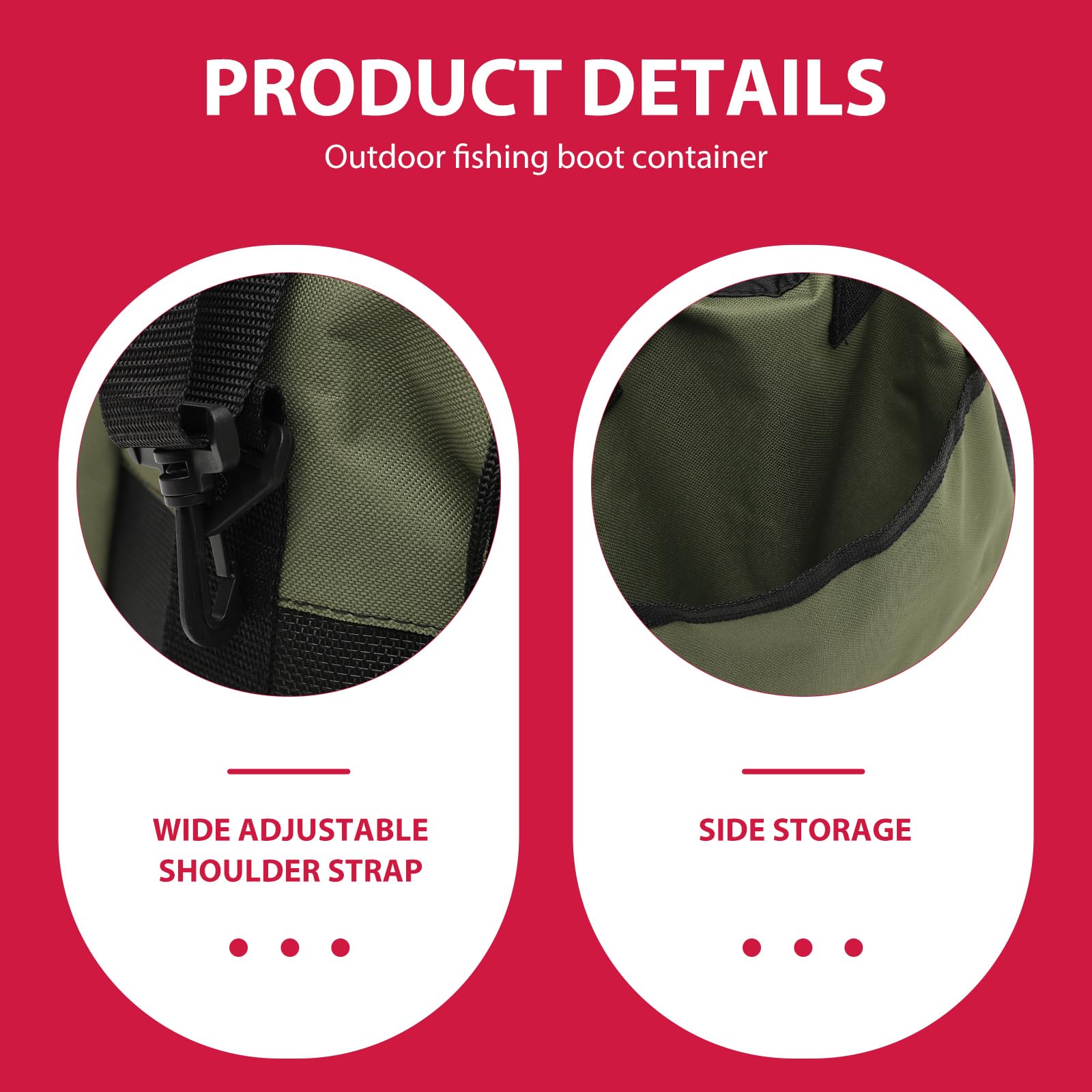Wader bag suitable for boat trips