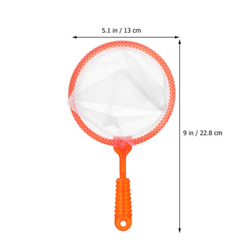 Small fish net in use for aquarium or bathtub play