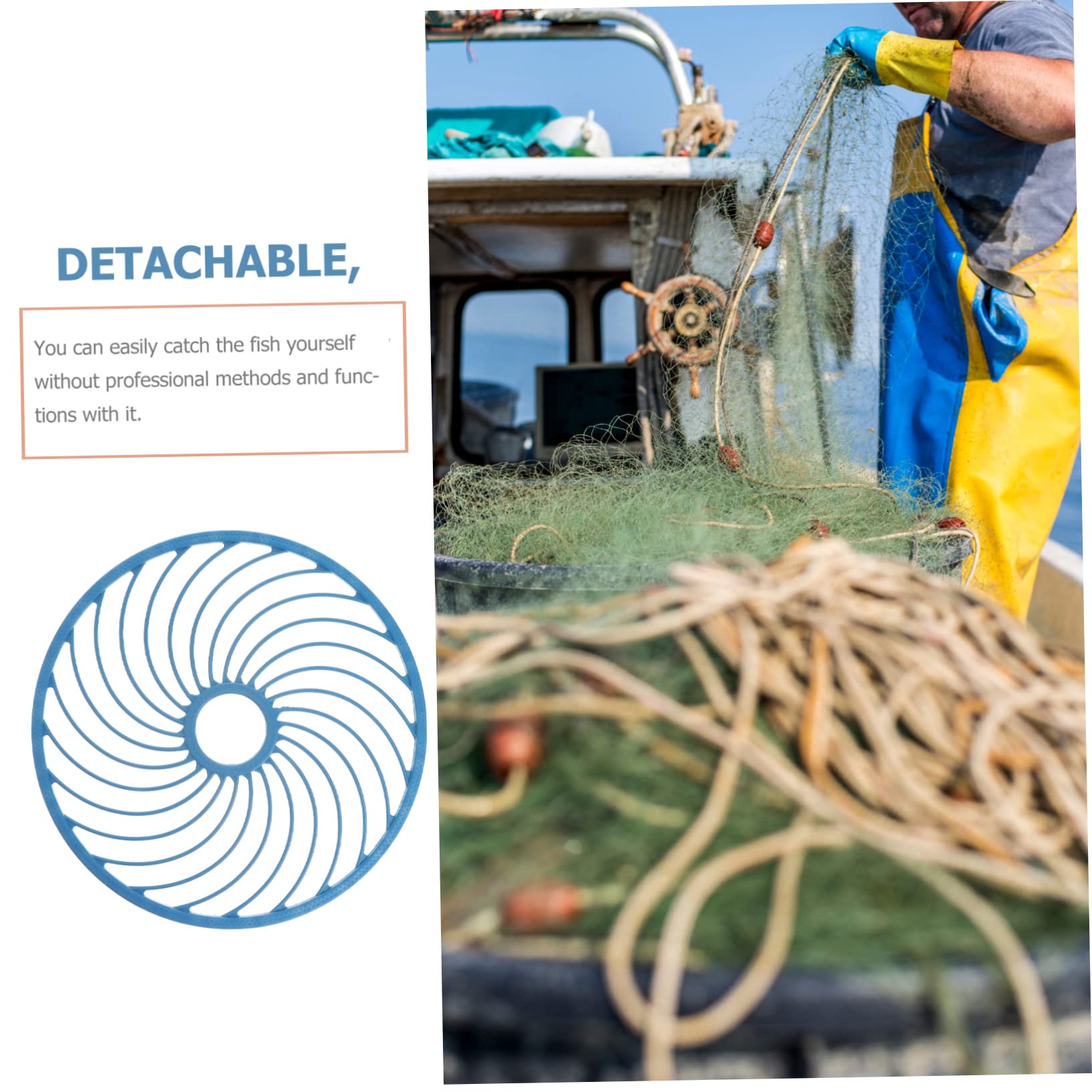Toddmomy saltwater cast net aluminum for quick fish deployment