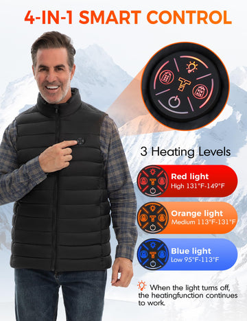 TODWARM vest battery pack showcases 16000mAh capacity for extended warmth.