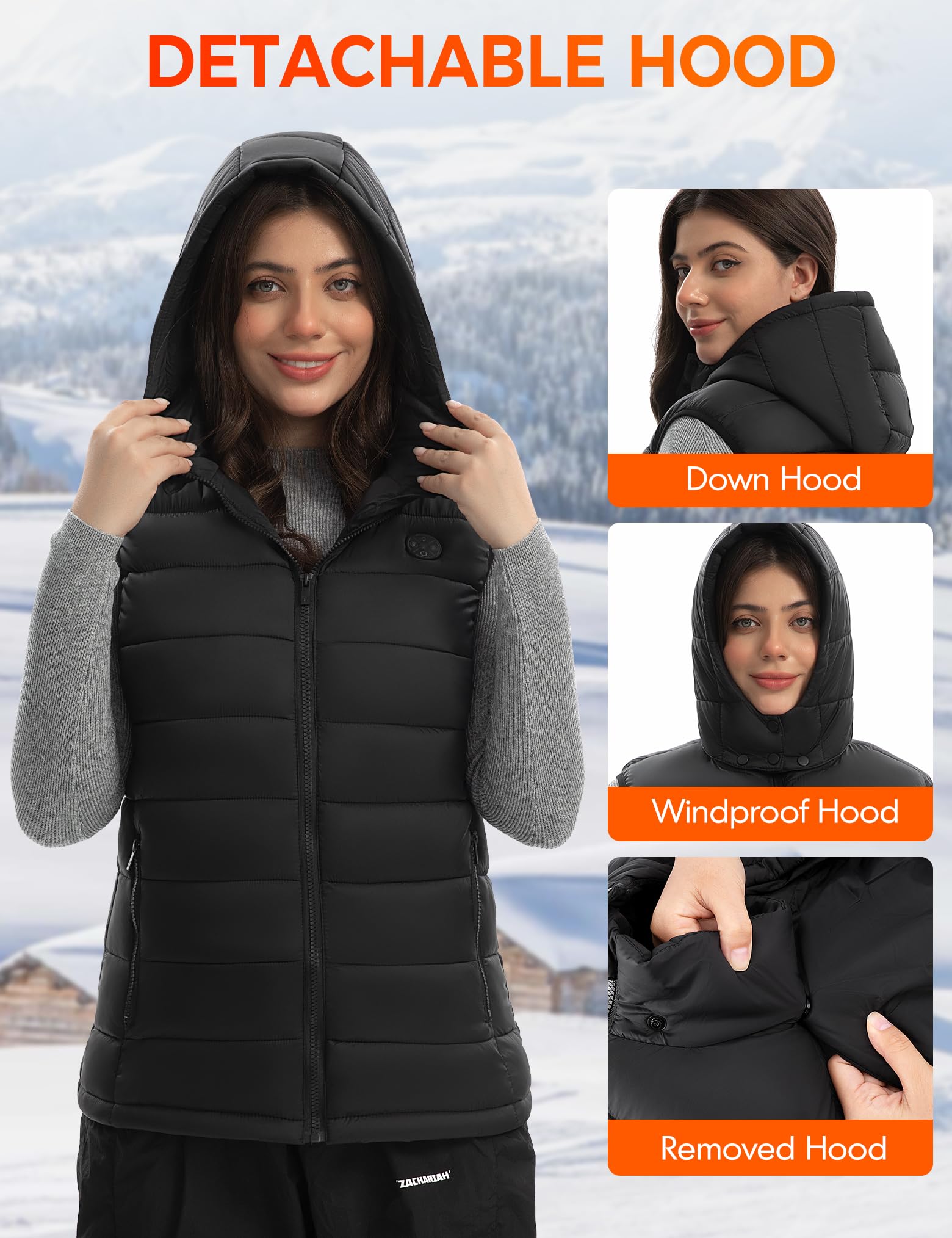 TODWARM heated vest with zippered pocket stores small items securely