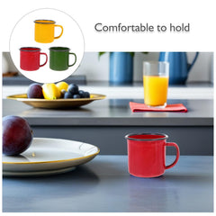 Tofficu enamel-coated metal surface is smooth and easy to clean after meals.