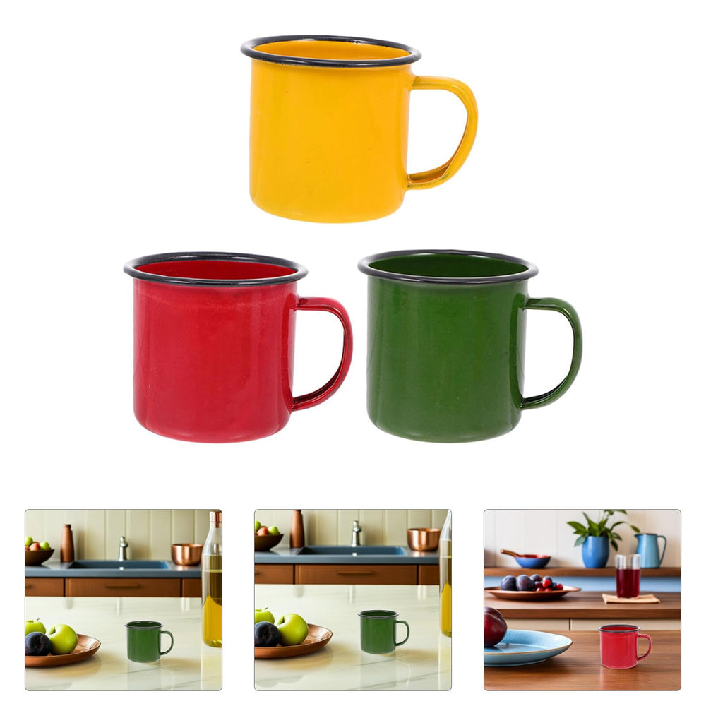Tofficu durable enamel mug built for camping and picnics.