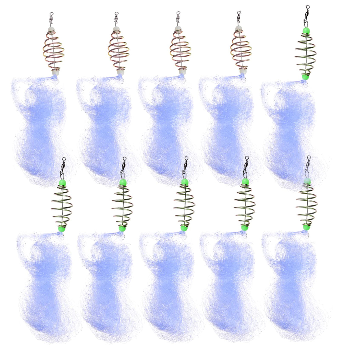 TOGEVAL night fishing net with luminous beads improves nighttime visibility.
