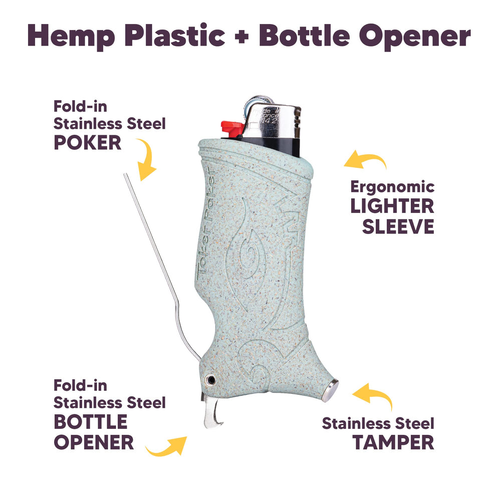 Toker Poker Charcoal in hand shows ergonomic design for camping