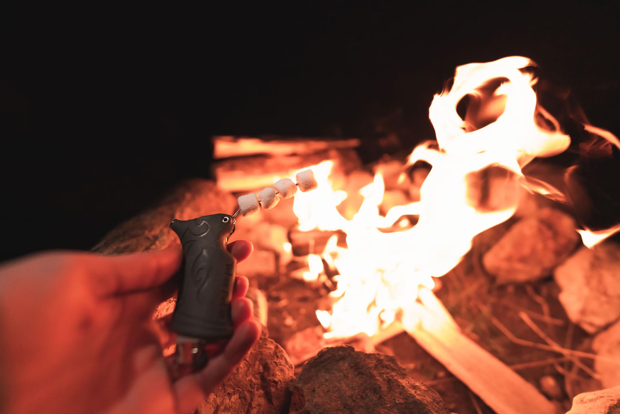 Toker Poker built-in tamper/hammer for compact packing outdoors.