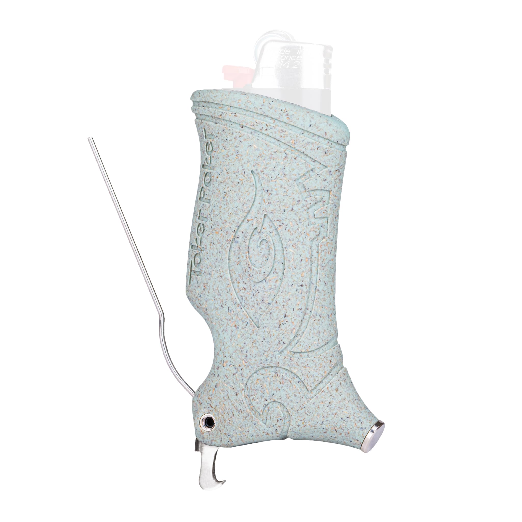 Toker Poker Sage bottle opener in use for quick outdoor bottle access
