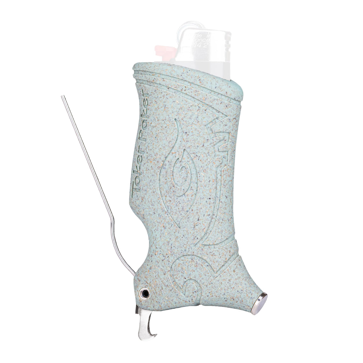 Toker Poker Sage bottle opener in use for quick outdoor bottle access