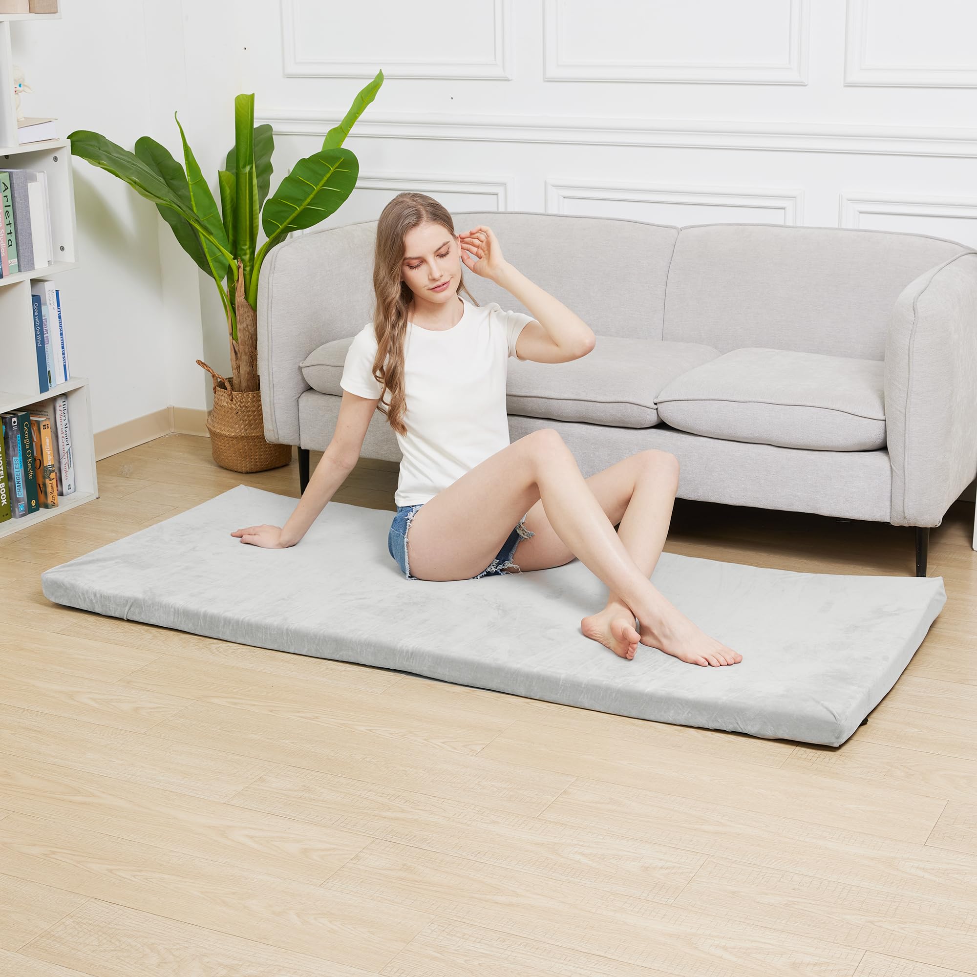 TokSay foam camping mattress cot 72x24 size supports full sleeping area.