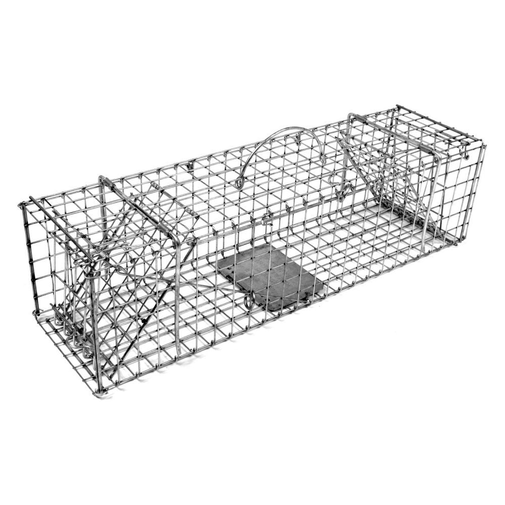 Tomahawk Original collapsible trap folded for easy transport and storage.