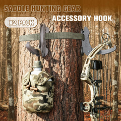 Tomaki bow hanger on tree enables quick, secure access to gear