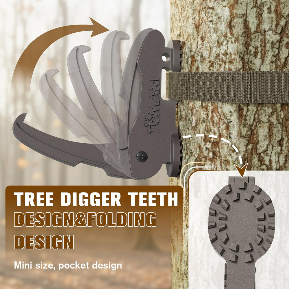 Tomaki compact portable hunting hanger fits in a pocket for trips