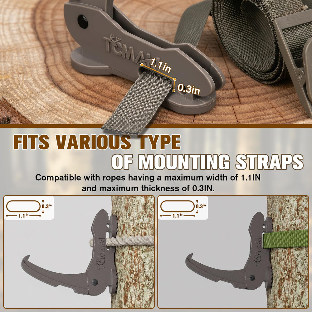Tomaki easy-installation hunting hanger installs without tools for fast setup