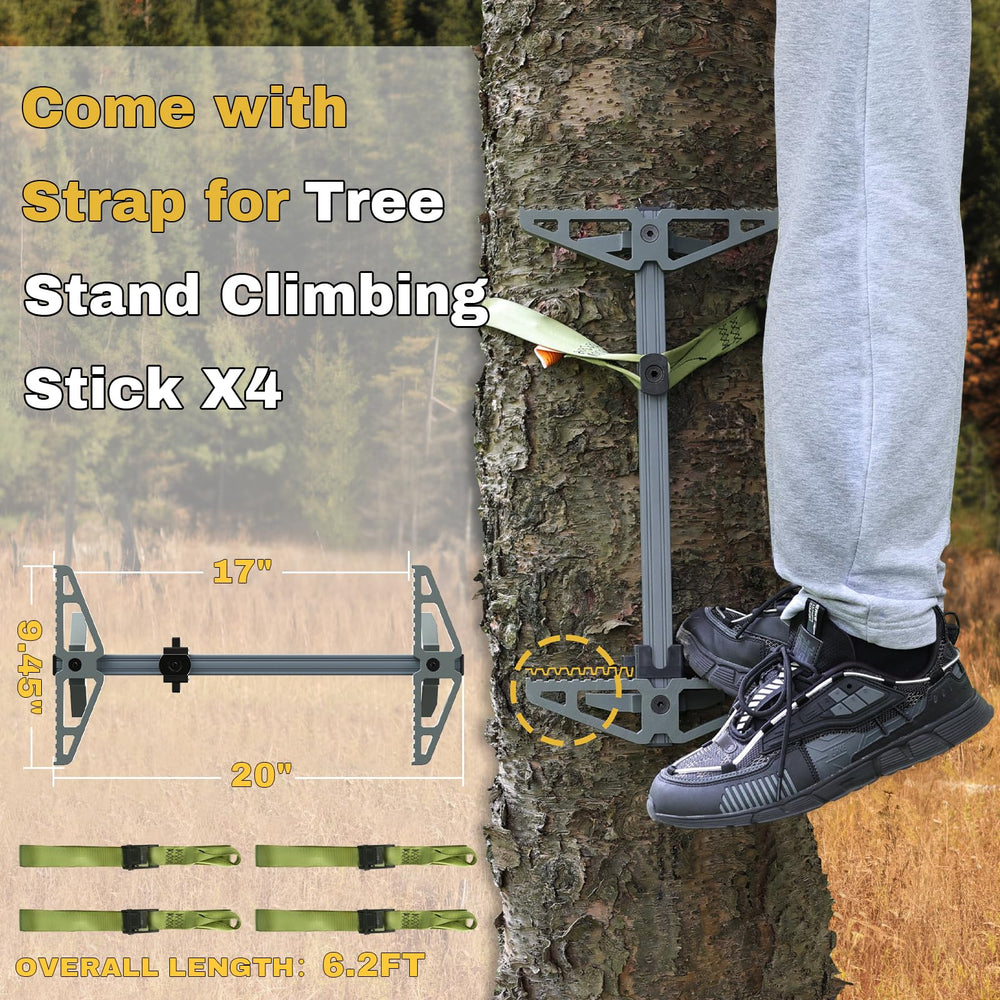 Tomaki hunting sticks with straps attach firmly for safe, quick setup