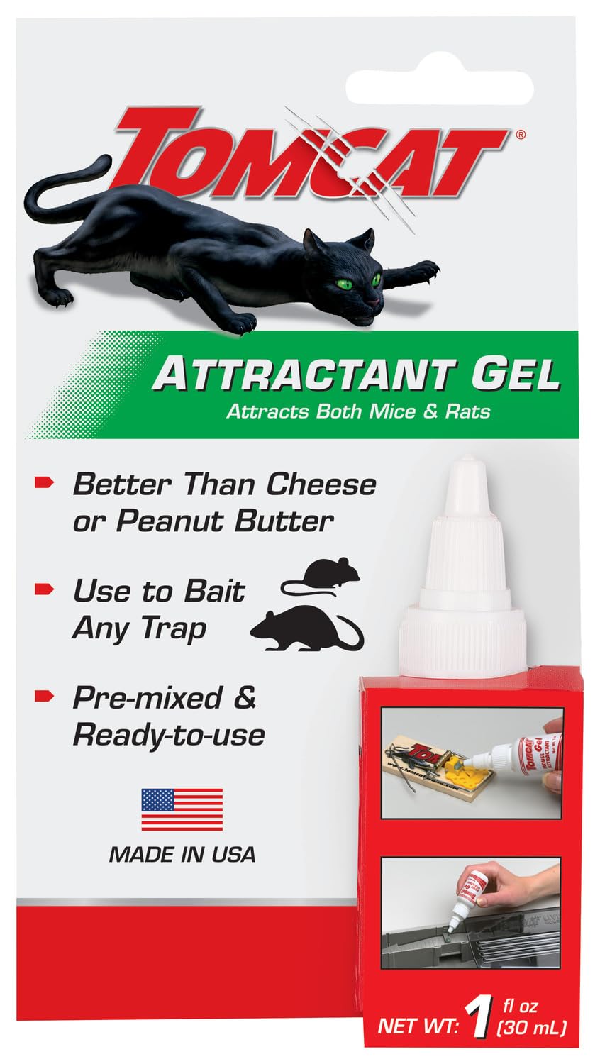 Tomcat Attractant Gel 1 oz bottle: ready-to-use rodent lure.