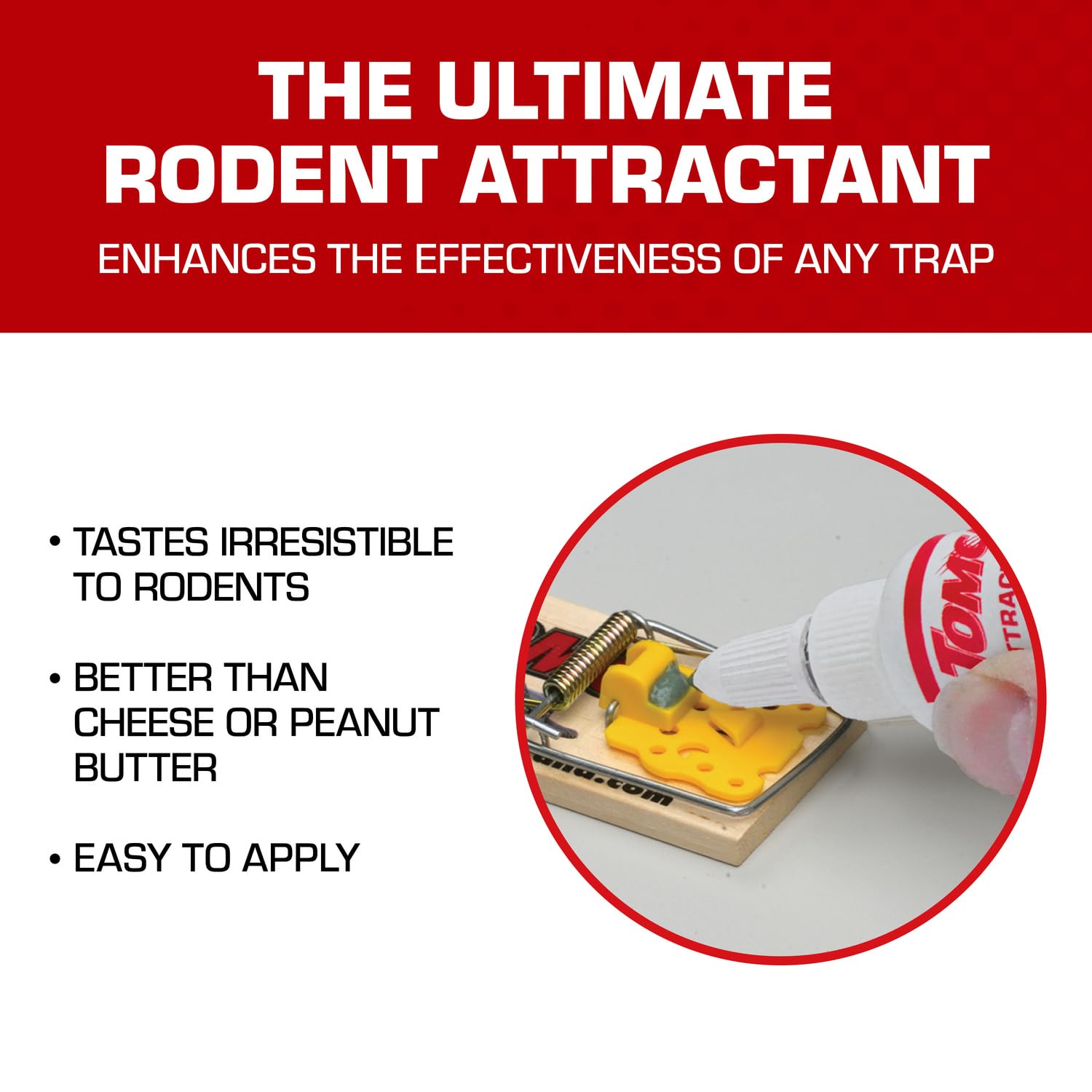 Tomcat Attractant Gel no-mess spout enables clean application along walls.