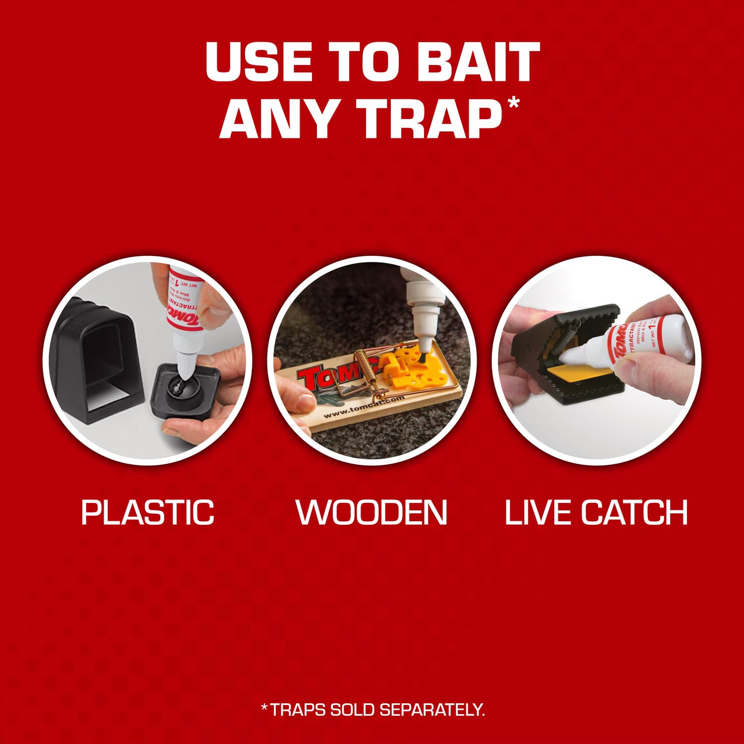 Tomcat Attractant Gel has irresistible taste for mice and rats.
