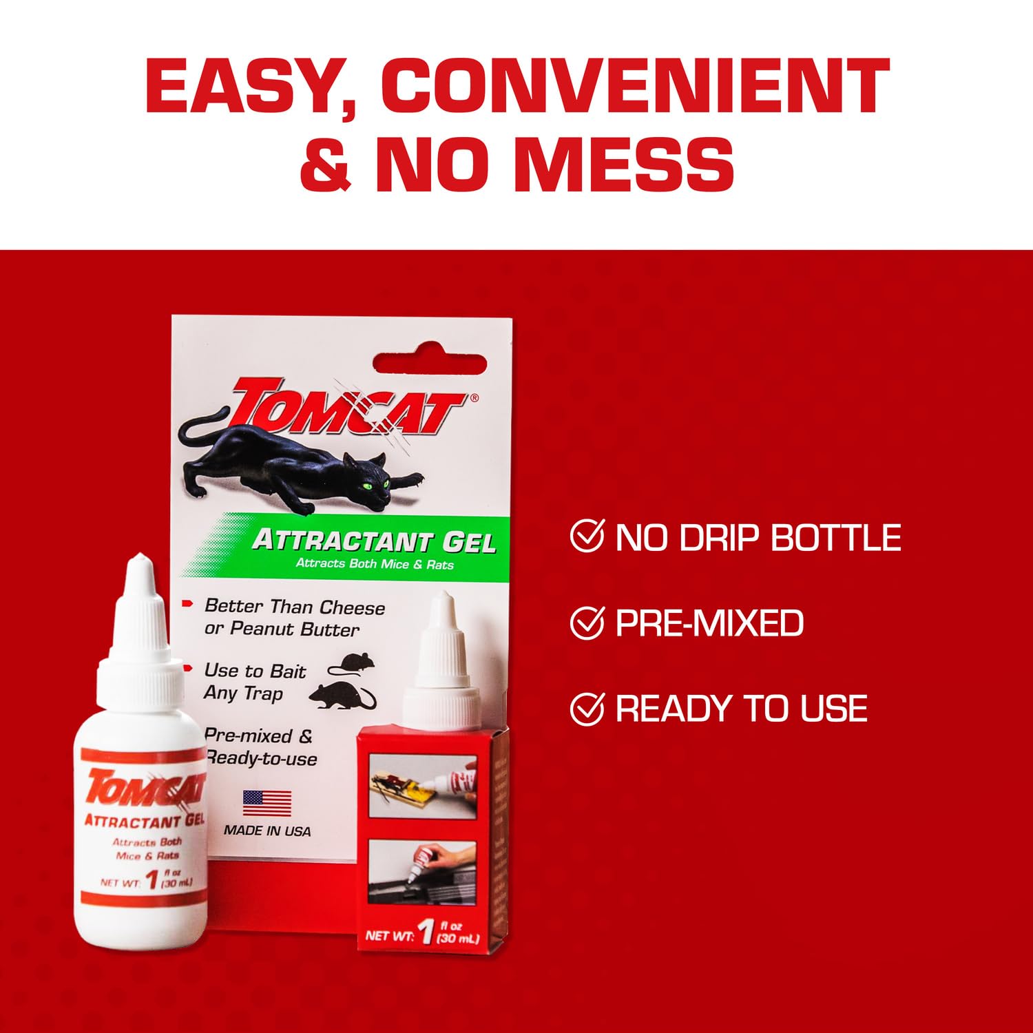 Tomcat Attractant Gel is non-toxic to children and pets.