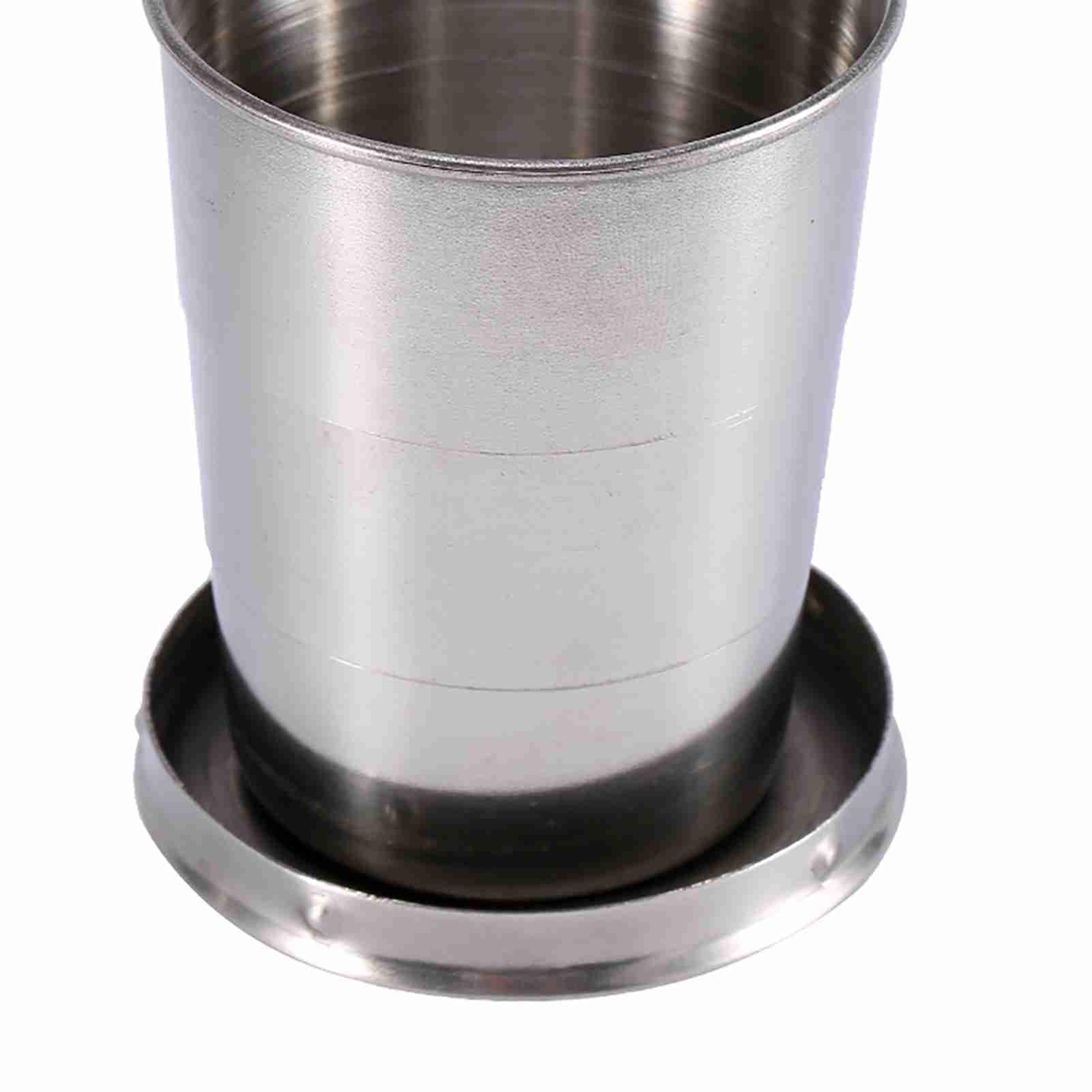 Tomedny collapsible cup folded compactly for easy storage.