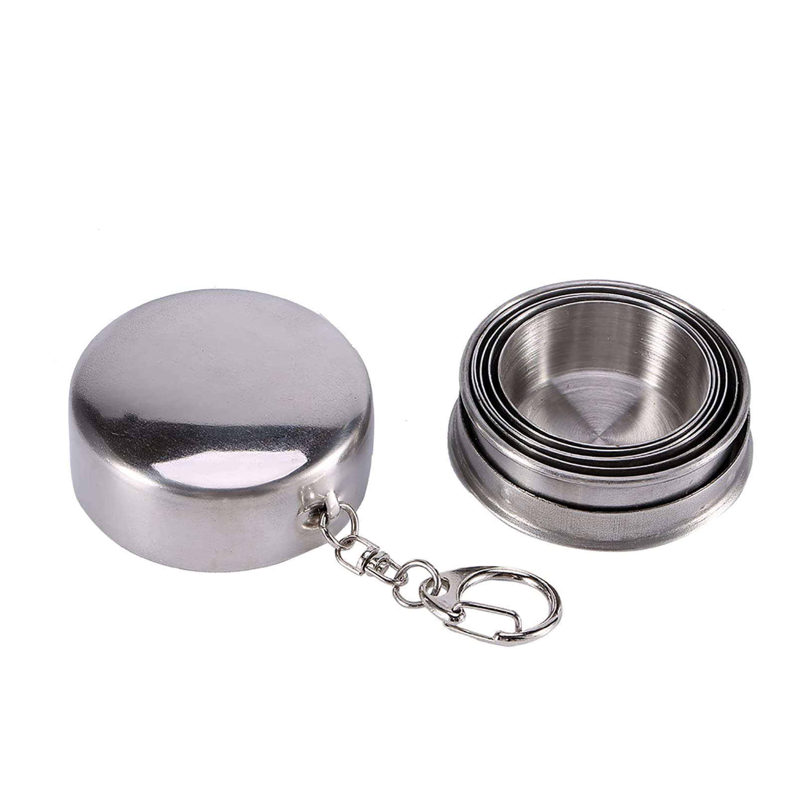 Tomedny collapsible cup extended height showing full drinking capacity.