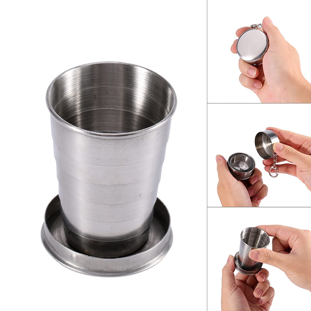 Tomedny collapsible cup lid on, easy sip on the go.
