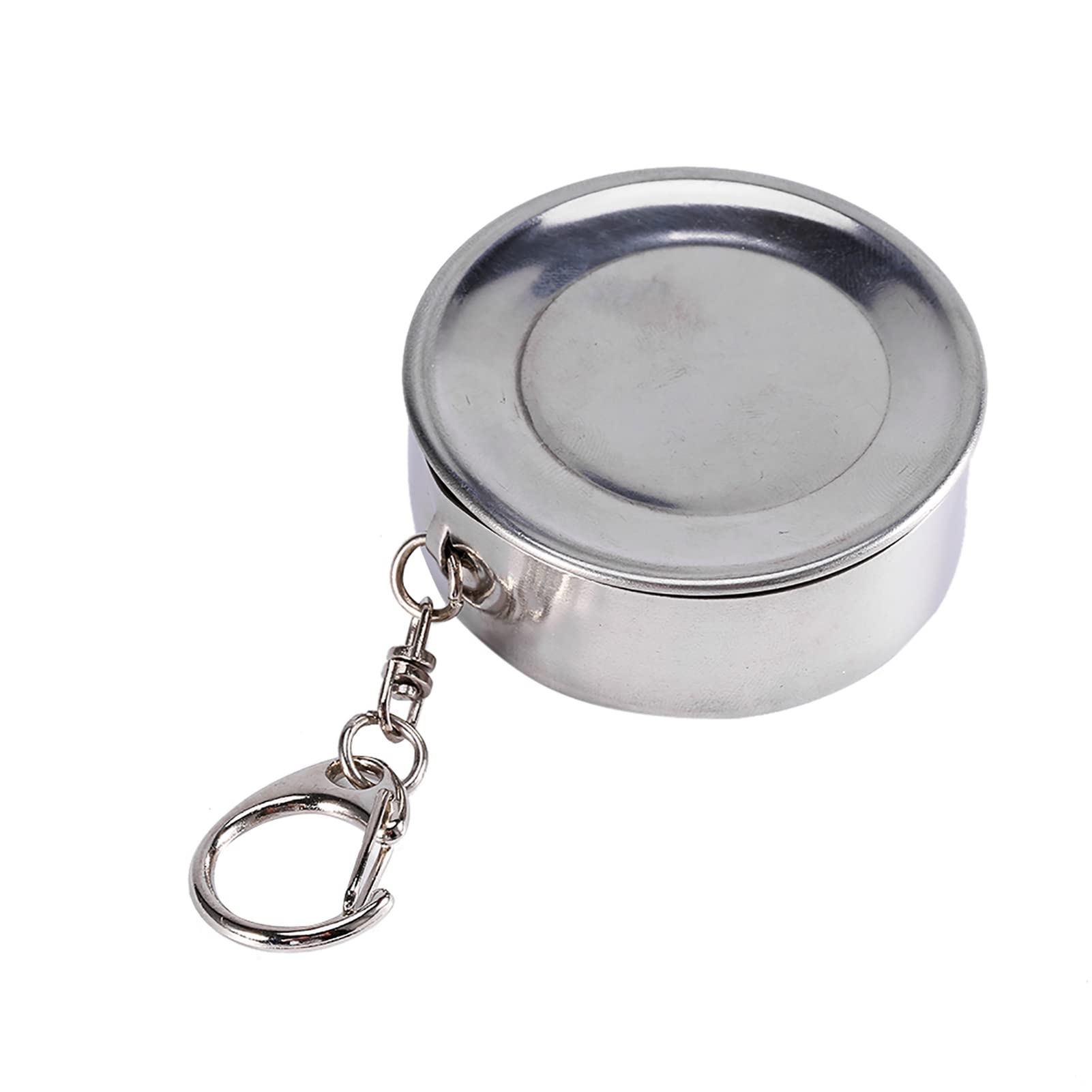 Tomedny collapsible cup stainless steel finish; durable and easy to clean.