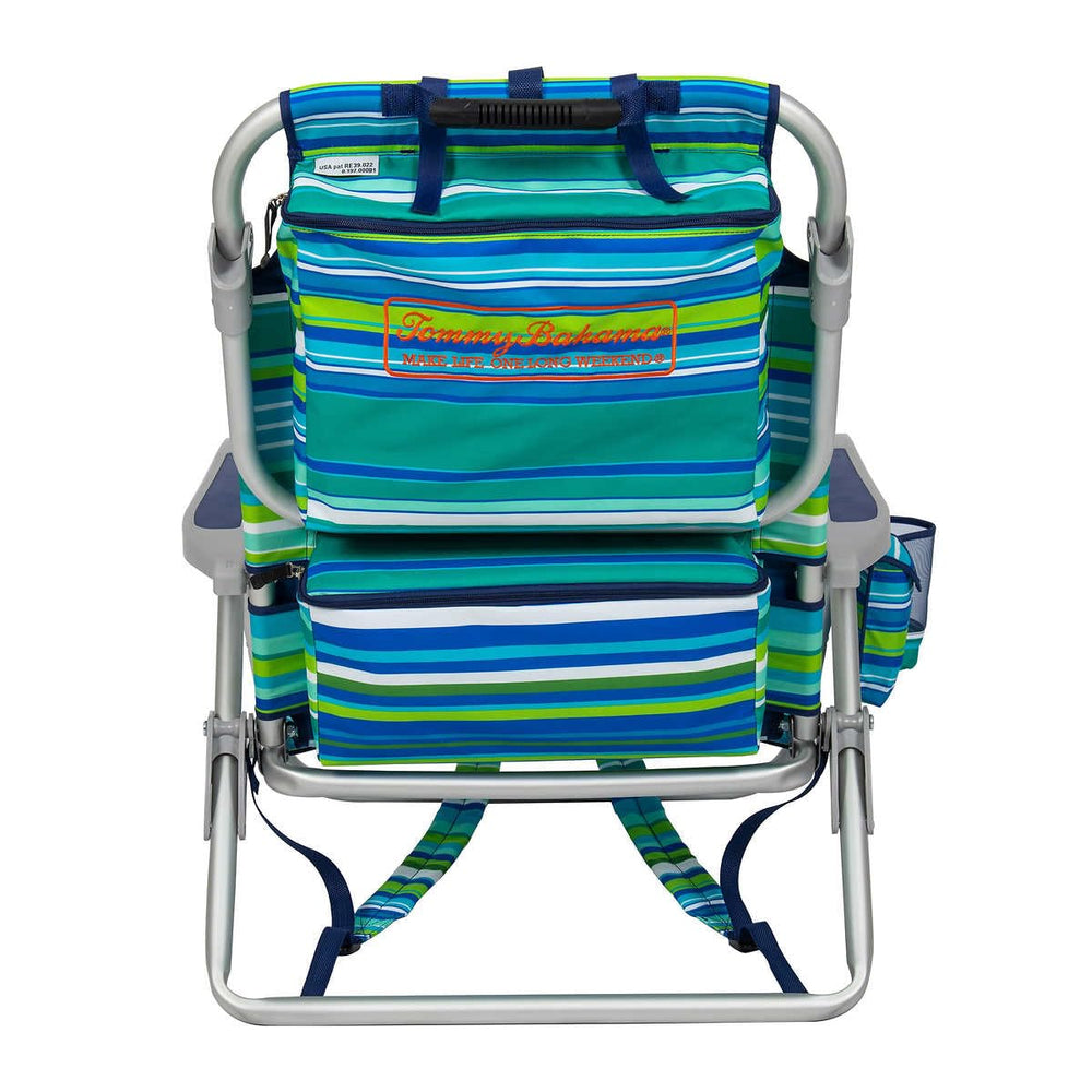 Tommy Bahama 5-Position Beach Chair includes cell phone pocket for on-the-go essentials.