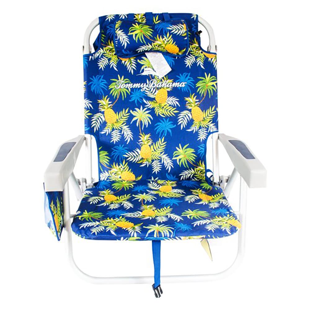 Tommy Bahama backpack beach chair folded for easy hands-free transport