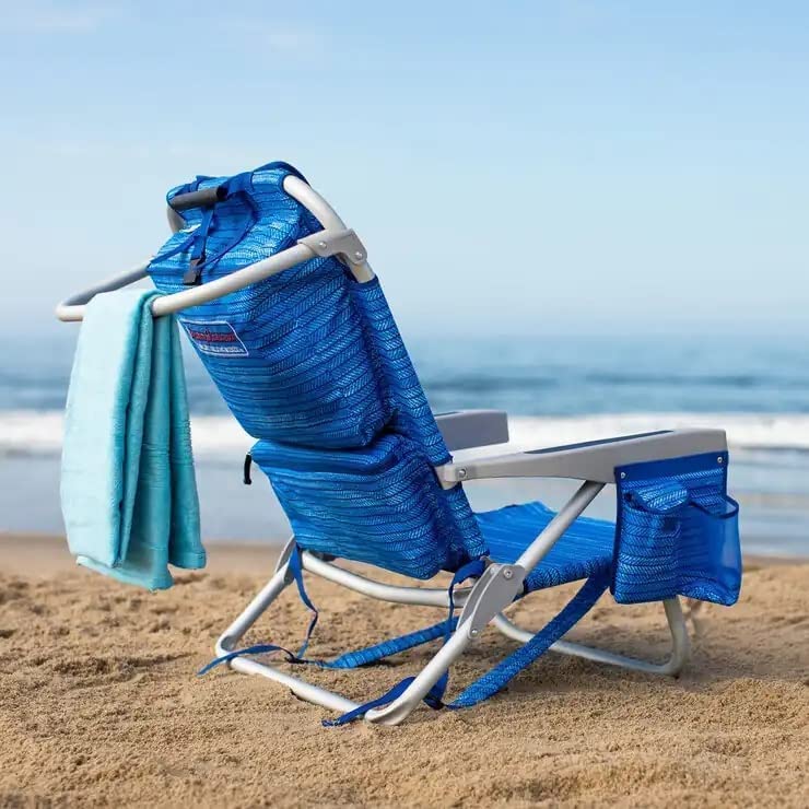 Tommy Bahama chair with rubber carry handle for simple transport