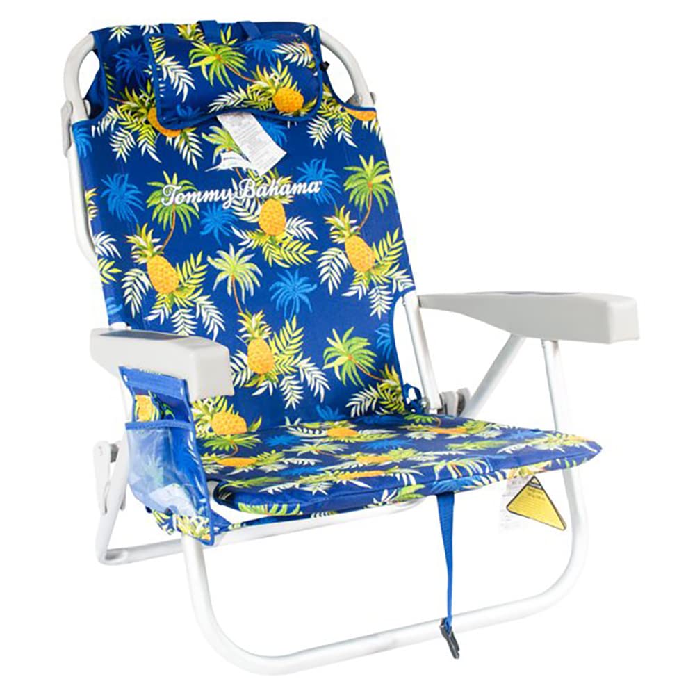 Tommy Bahama backpack beach chair with insulated cooler pouch keeps drinks cold
