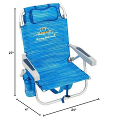 Tommy Bahama backpack beach chair Palms pattern ideal for shade and relaxation outdoors