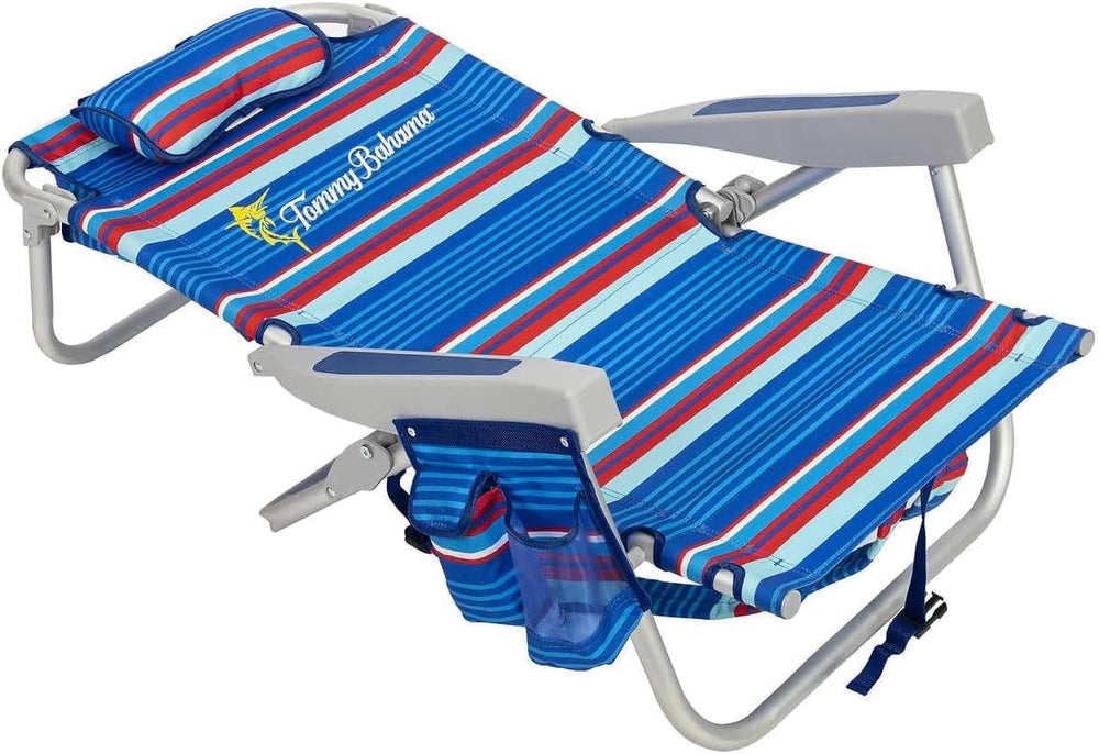 Tommy Bahama backpack chair insulated pouch for drinks on the go.