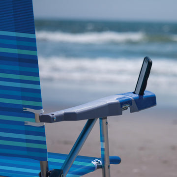 Tommy Bahama chair side storage pouch keeps essentials within reach