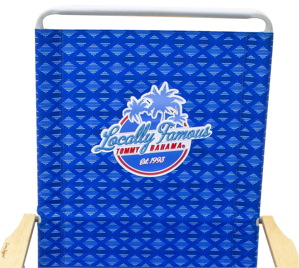 Tommy Bahama Easy In-Easy Out Chair blue padded carry strap enables effortless transport