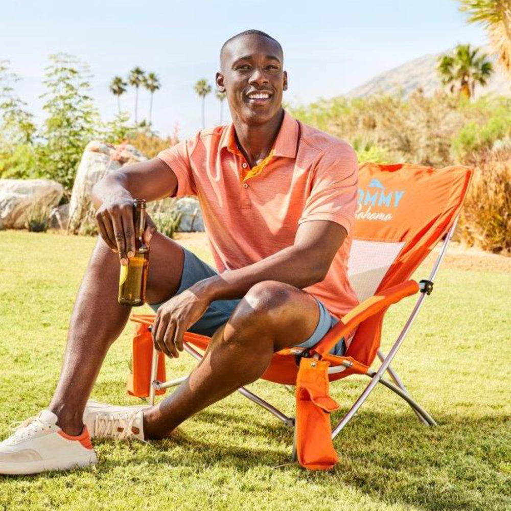 Tommy Bahama Go-Everywhere chair backrest supports comfort during long events