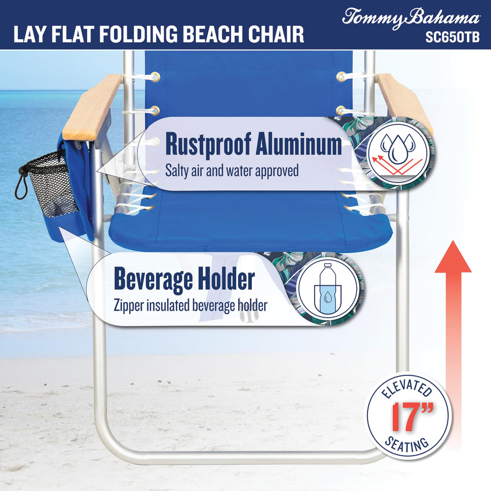 Tommy Bahama Hi-Boy seat-side pouch and cell pocket in use.