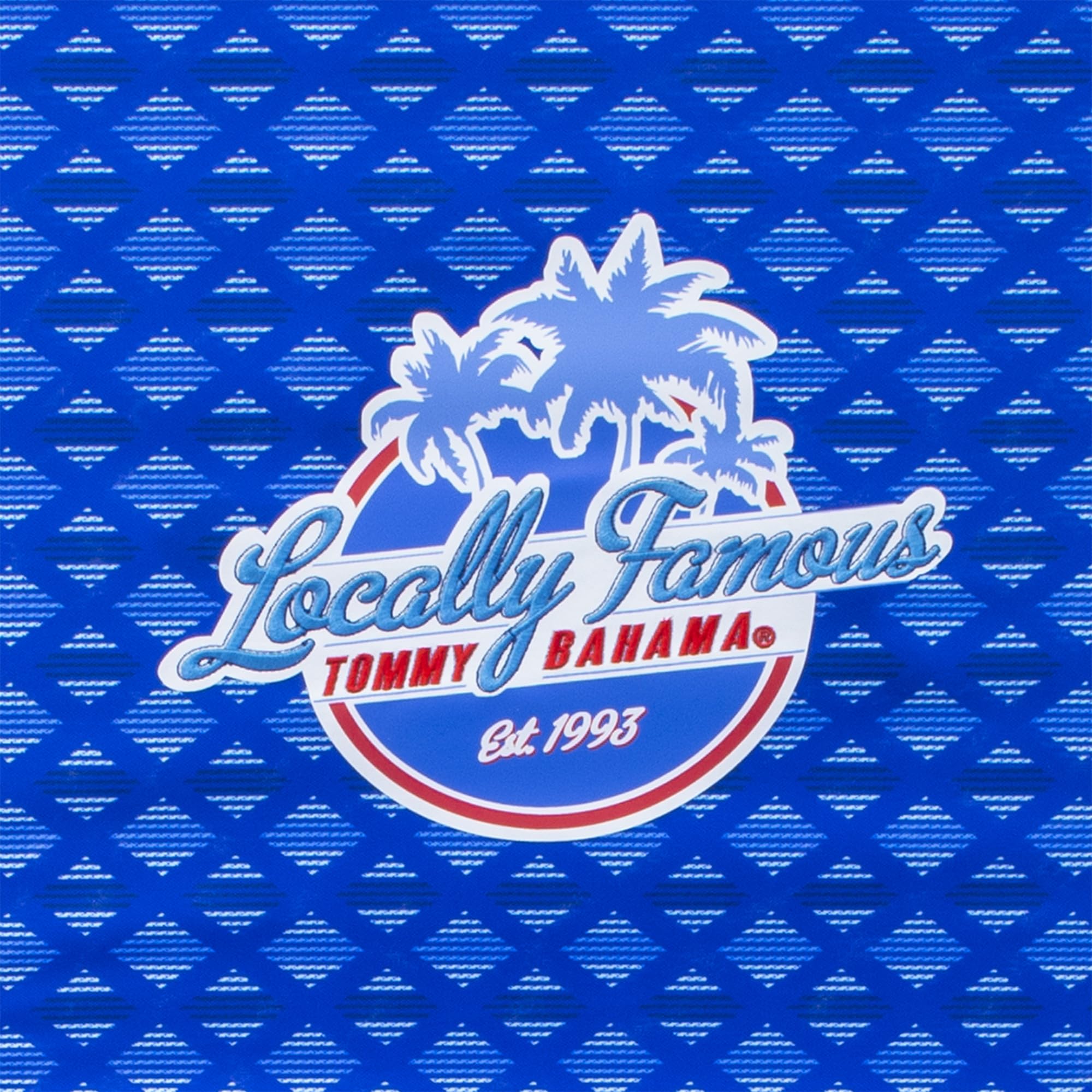 Tommy Bahama rugged polyester fabric stands up to daily outdoor use.