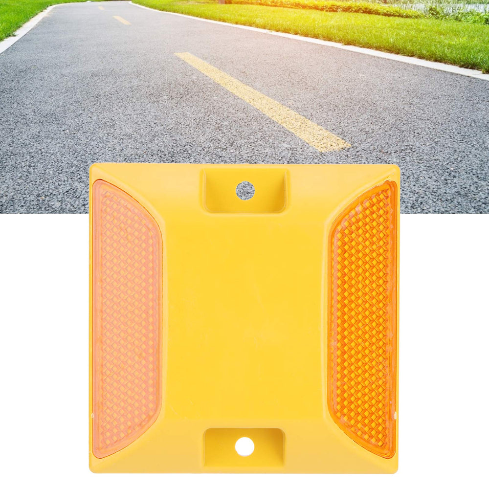 Tomotato road marker yellow 6-pack on road for high visibility.
