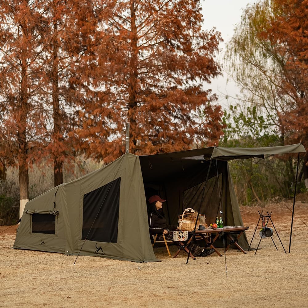 TOMOUNT tent in compact storage ready for transport after camping.