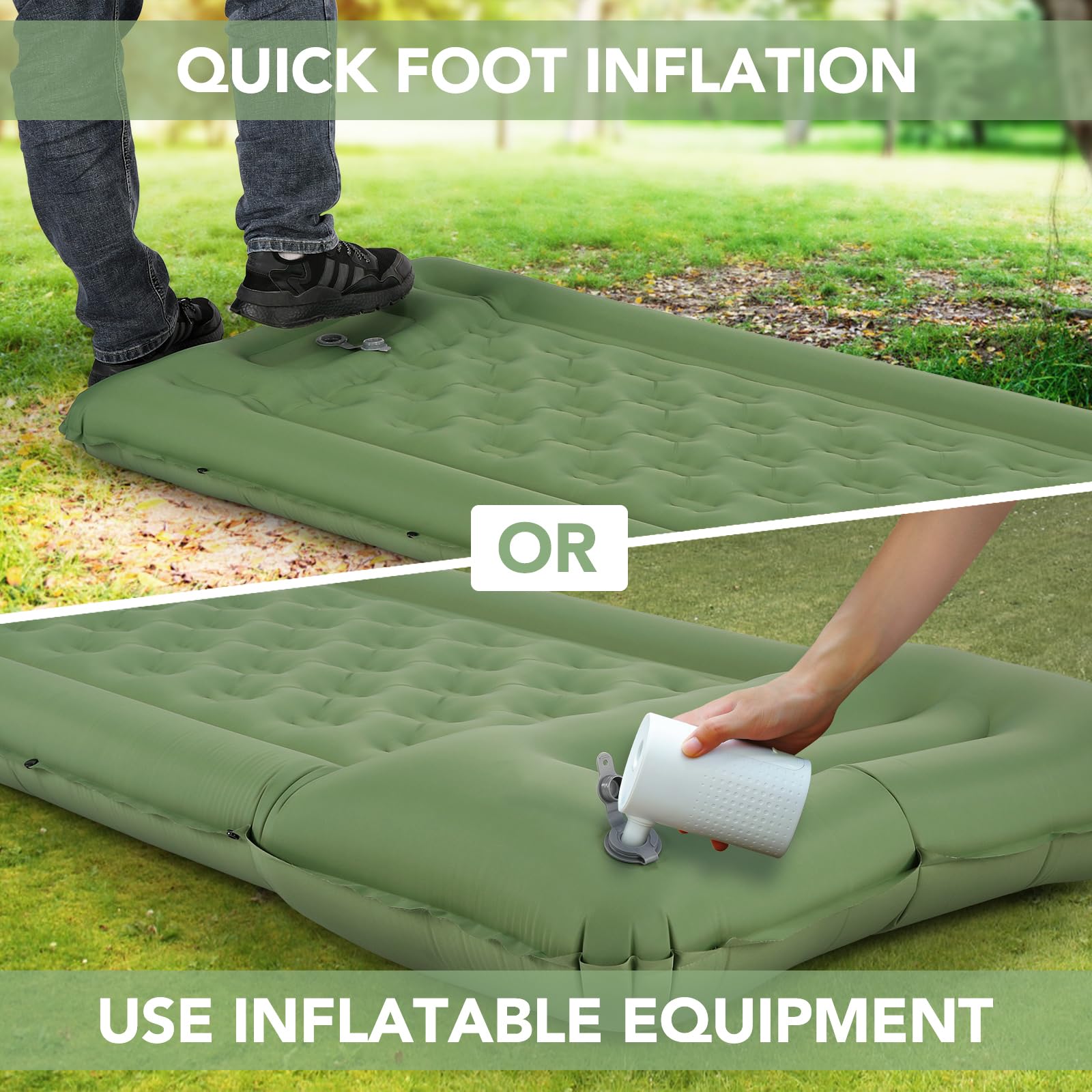 Tomshoo sleeping pad 4-inch thickness supports side sleepers for restful nights
