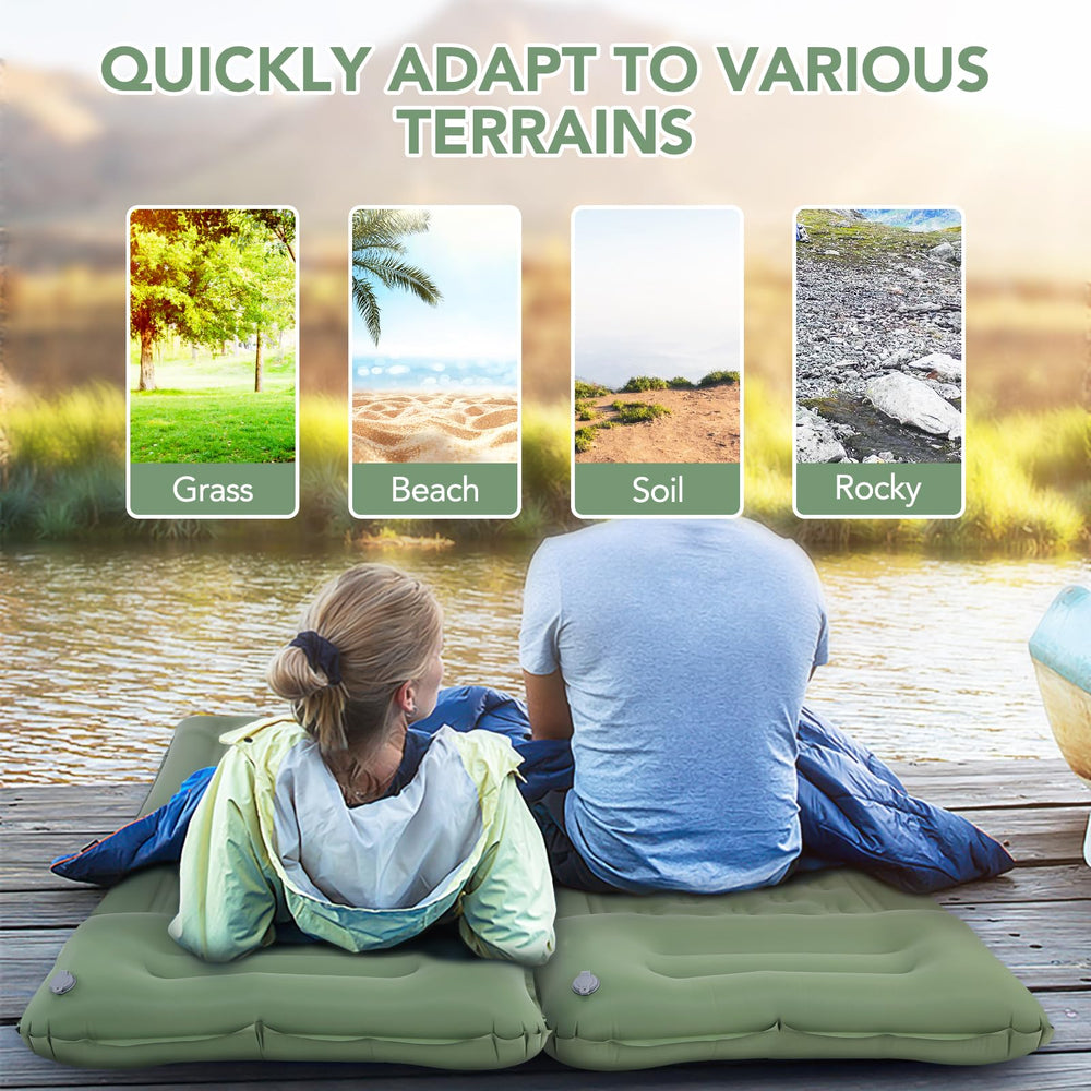 Tomshoo sleeping pad compact folded design fits in a small backpack