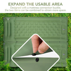 Tomshoo sleeping pad built-in foot pump simplifies inflation in minutes