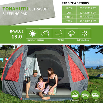 TONAHUTU waterproof cover keeps surfaces clean during outdoor activities.