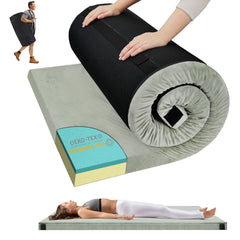 TONAHUTU memory foam camping mattress pad highlights portable comfort for travel and sleepovers.